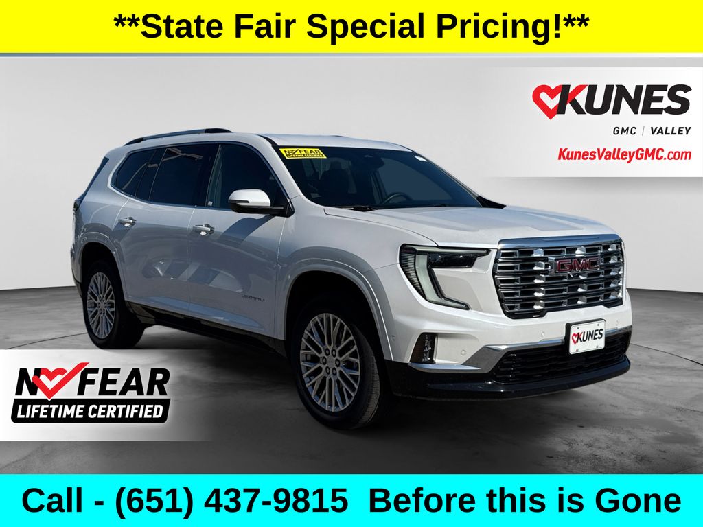 White Frost Tricoat 2024 GMC Acadia SUV / Crossover Four-Wheel Drive 8-Speed Automatic