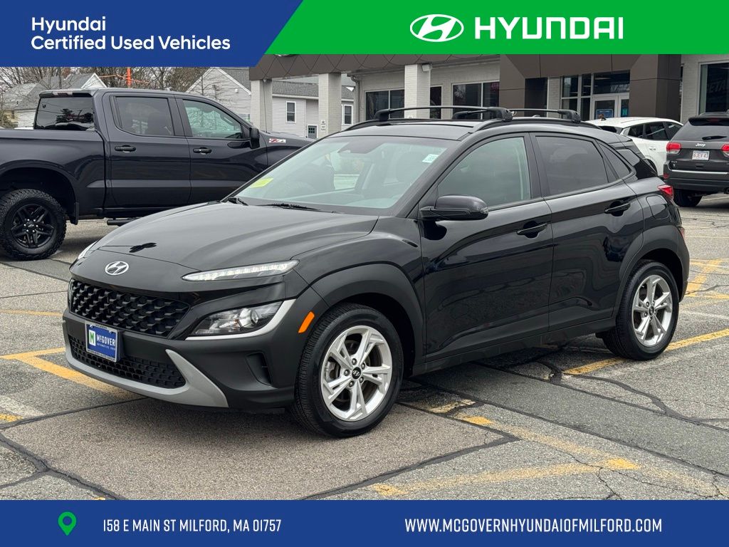 Abyss Black Pearl 2023 Hyundai Kona SEL AWD SUV / Crossover All-Wheel Drive Continuously Variable Transmission