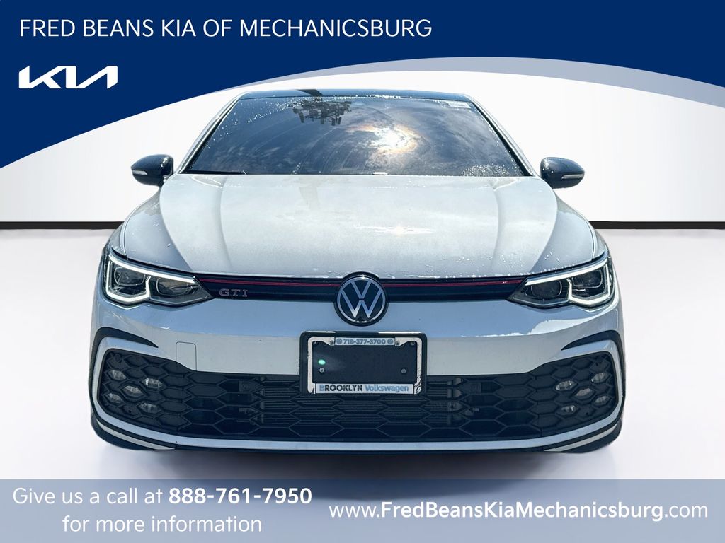 Opal White Pearl/Black Roof 2024 Volkswagen Golf GTI Hatchback Front-Wheel Drive 6-Speed Manual