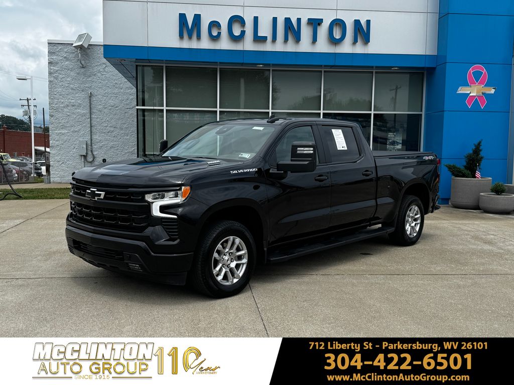 Black 2025 Chevrolet Silverado 1500 Pickup Truck Four-Wheel Drive Automatic