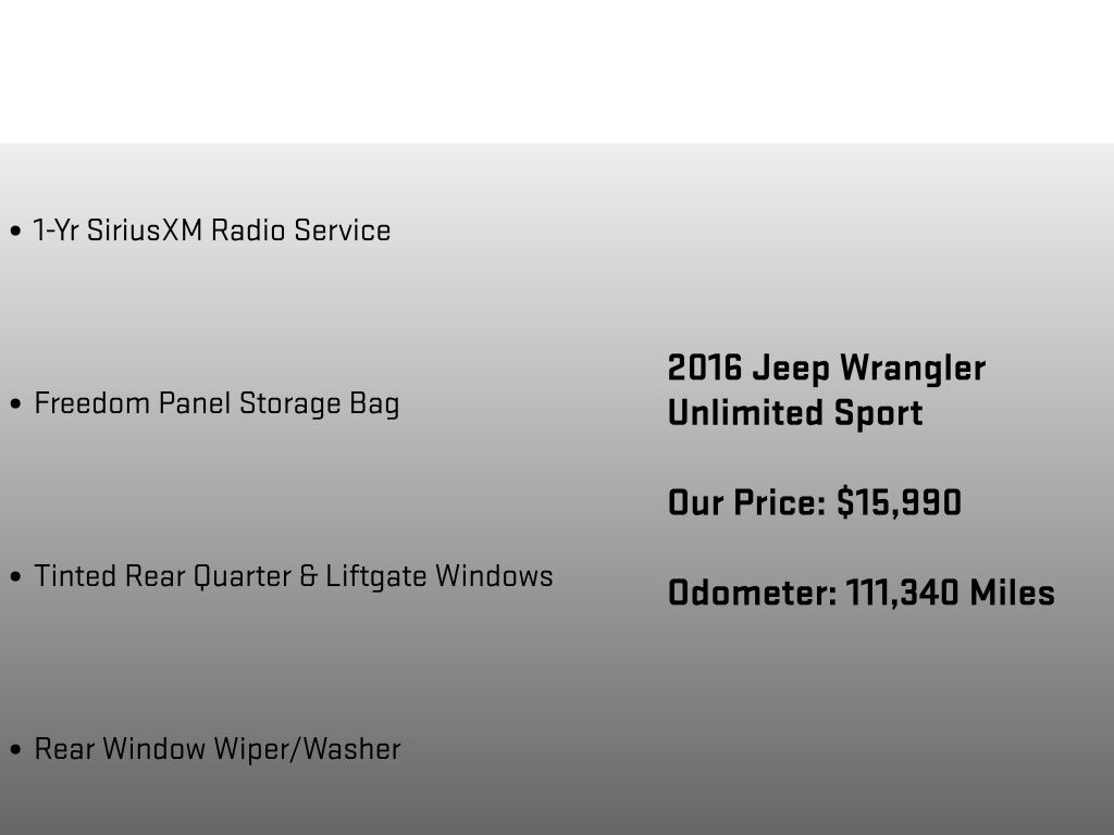 2016 Jeep Wrangler Unlimited Sport Red at Auto Express Mitsubishi