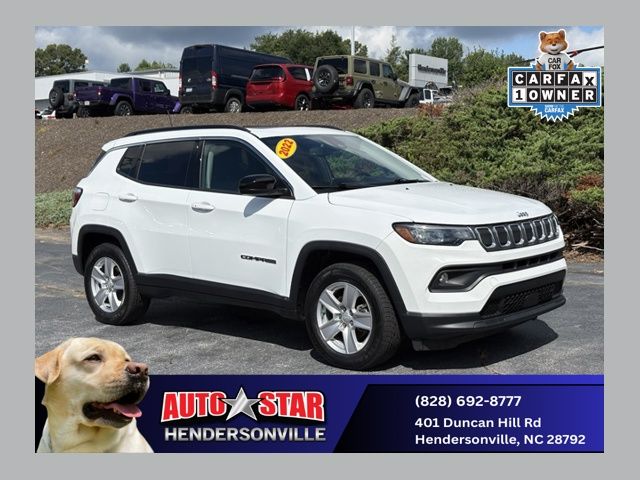 Bright White Clearcoat 2022 Jeep Compass SUV / Crossover Four-Wheel Drive 9-Speed Automatic