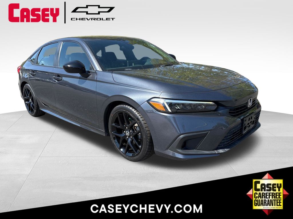 Gray 2023 Honda Civic Sedan Front-Wheel Drive Continuously Variable Transmission