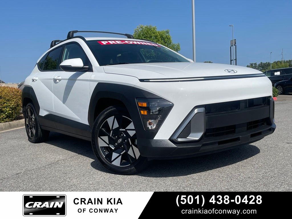 Atlas White 2024 Hyundai Kona SUV / Crossover Front-Wheel Drive Continuously Variable Transmission