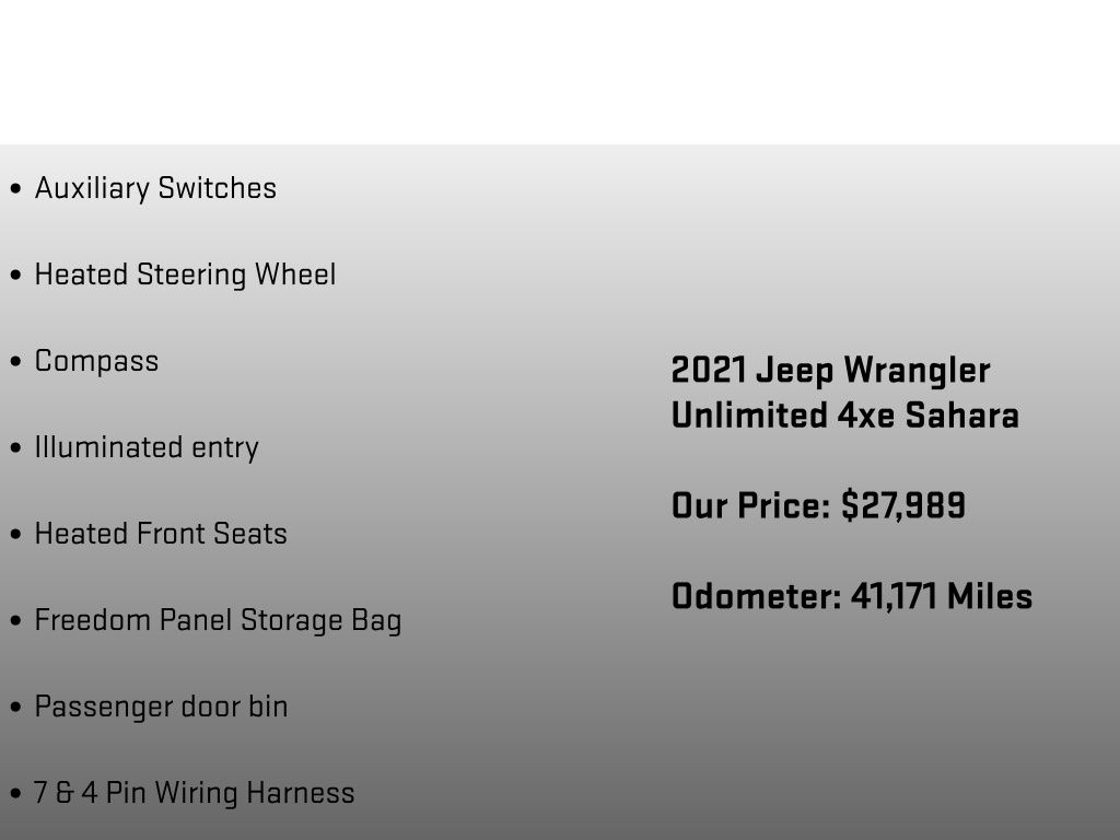 2021 Jeep Wrangler Unlimited Sahara 4xe Gray at Grove City Ford