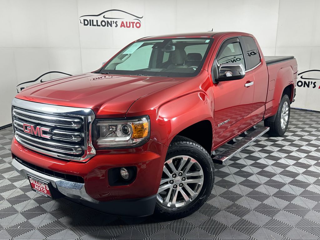 Copper Red Metallic 2015 GMC Canyon SLT Ext. Cab LB 4WD Pickup Truck Four-Wheel Drive 6-Speed Automatic