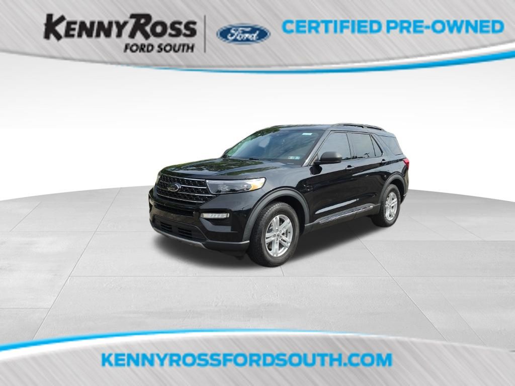 Black Metallic 2021 Ford Explorer SUV / Crossover All-Wheel Drive Automatic