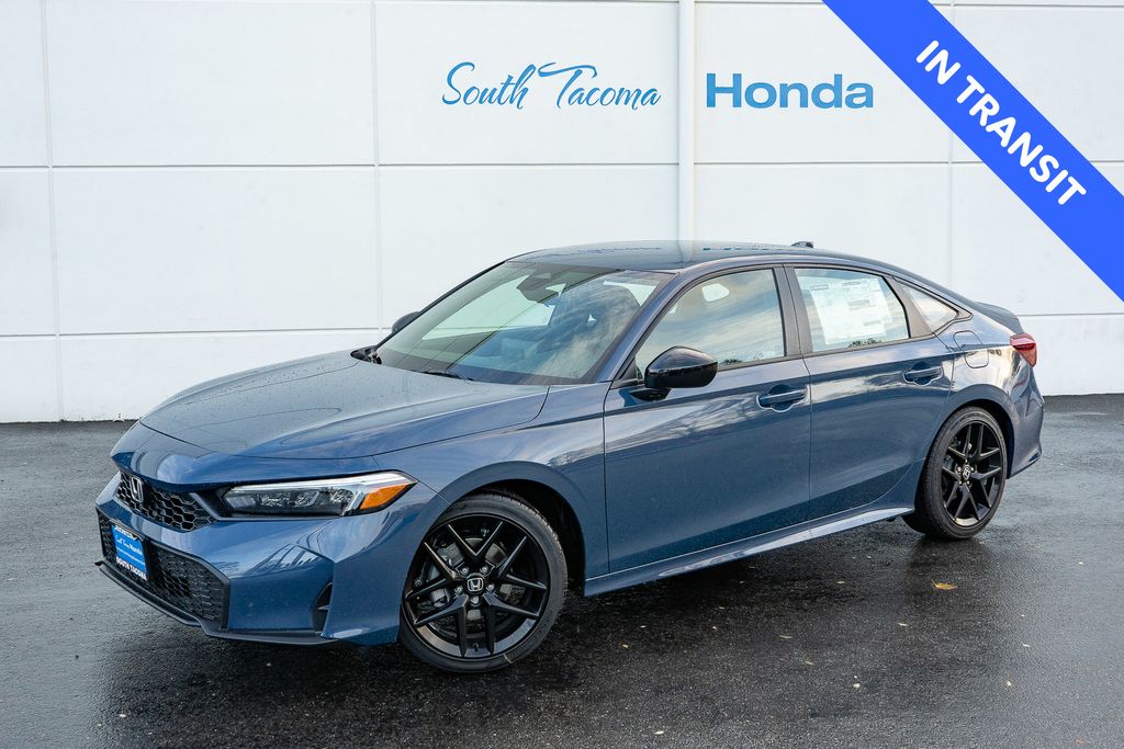 Blue Lagoon Pearl 2026 Honda Civic Sedan Front-Wheel Drive Continuously Variable Transmission