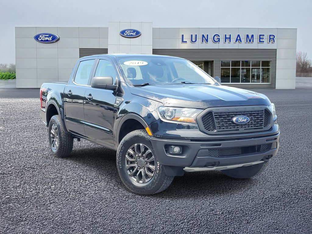 Shadow Black 2019 Ford Ranger XL SuperCrew 4WD Pickup Truck Four-Wheel Drive Automatic