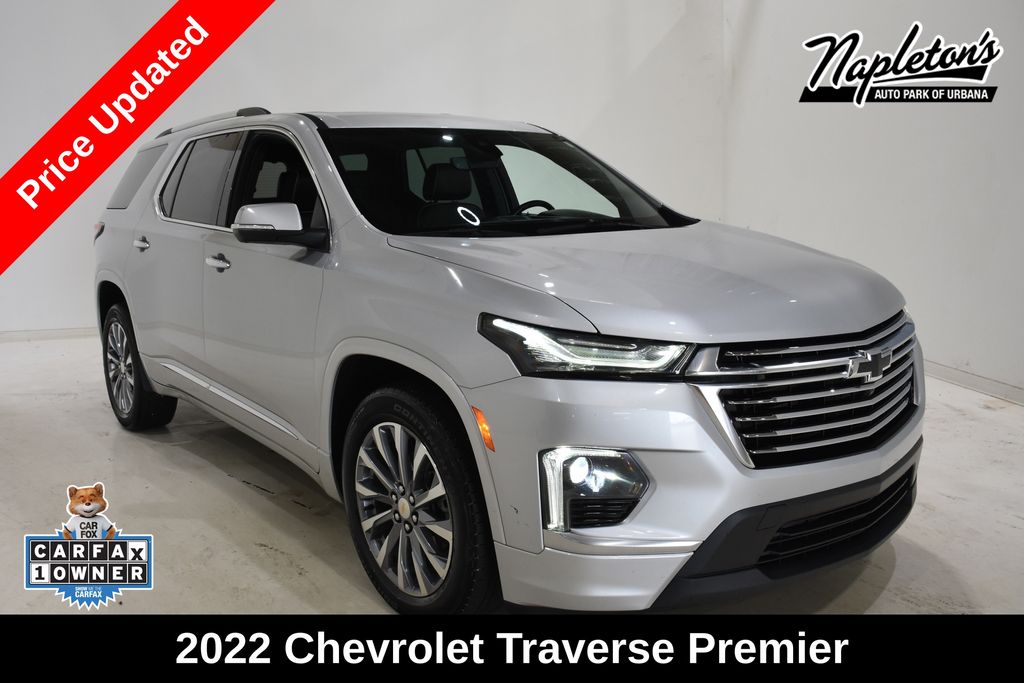 Silver Ice Metallic 2022 Chevrolet Traverse SUV / Crossover Four-Wheel Drive 9-Speed Automatic