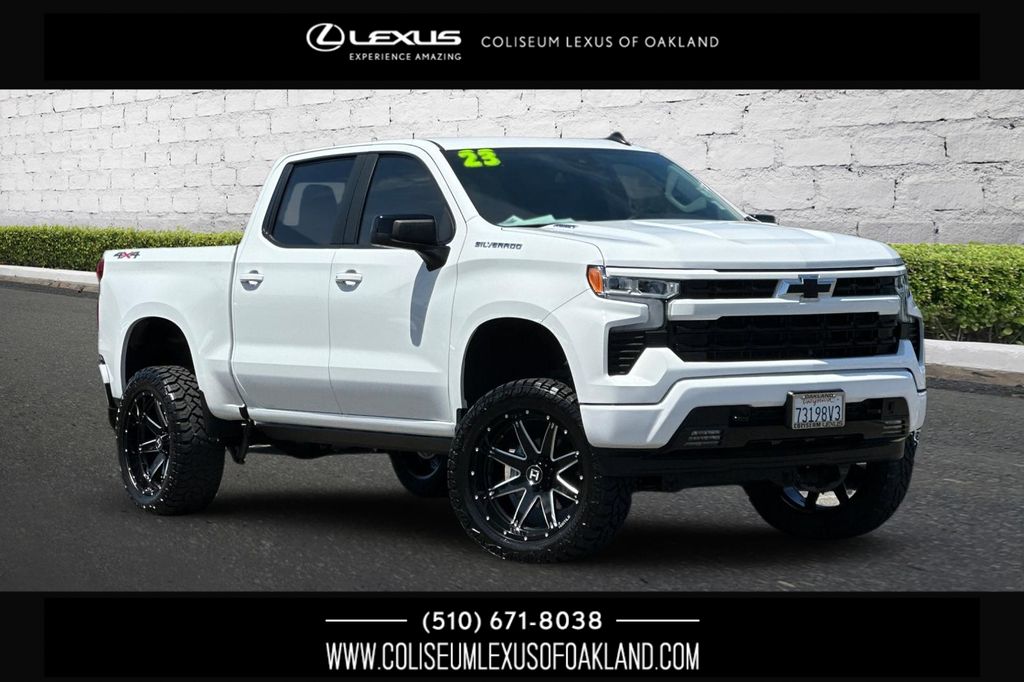Summit White 2023 Chevrolet Silverado 1500 Pickup Truck Four-Wheel Drive Automatic