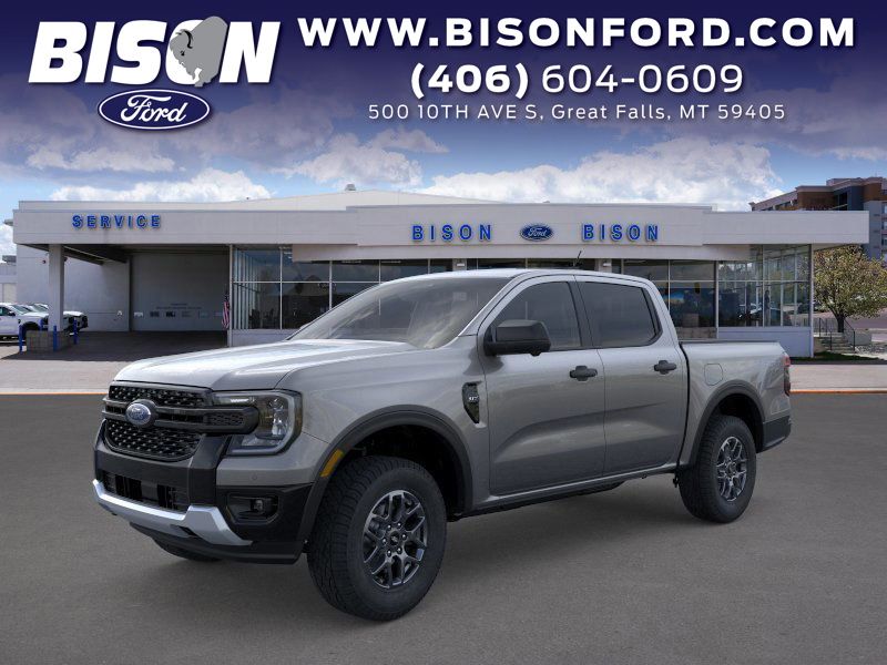 Gray Metallic 2026 Ford Ranger XLT SuperCrew 4WD Pickup Truck Four-Wheel Drive Automatic