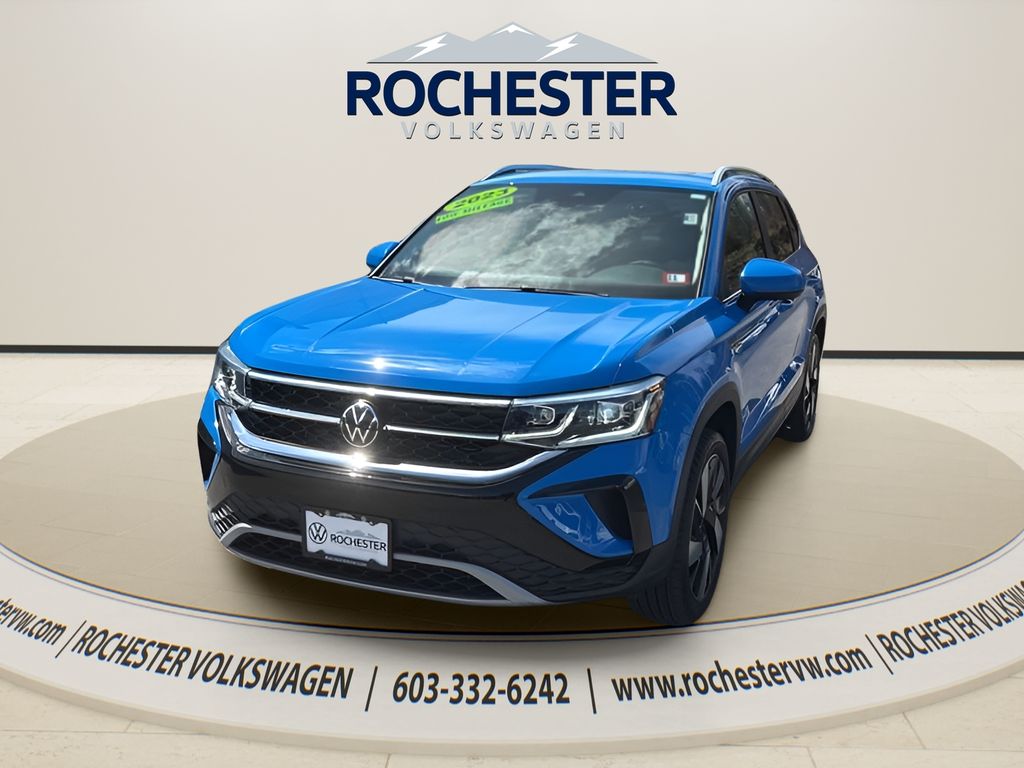 Cornflower Blue 2023 Volkswagen Taos SUV / Crossover All-Wheel Drive 7-Speed Dual Clutch