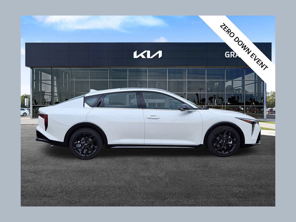 Snow White Pearl 2025 Kia K4 GT-Line Turbo FWD Sedan Front-Wheel Drive 8-Speed Automatic