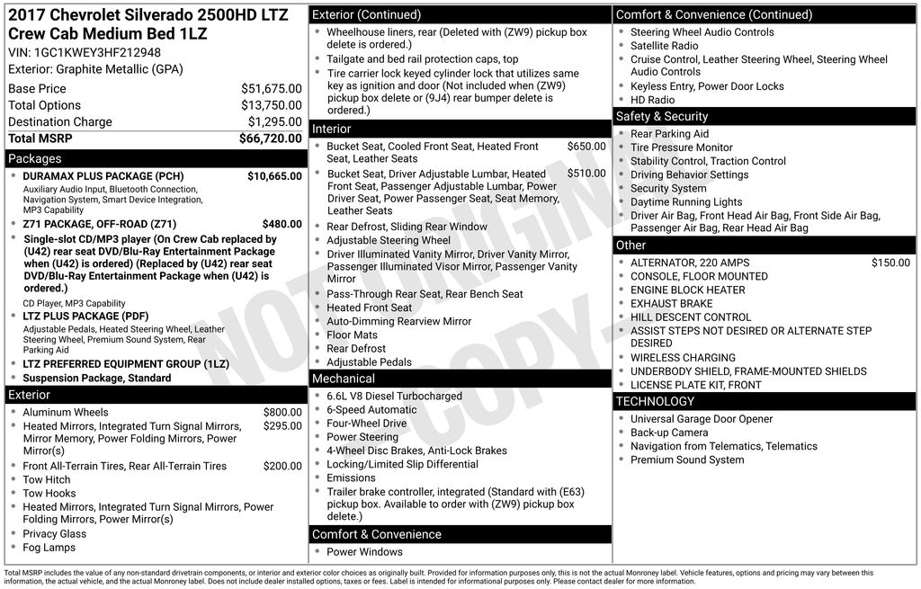 Used 2017 Gray Chevrolet LTZ image 7