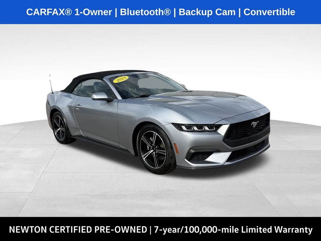 Iconic Silver Metallic 2024 Ford Mustang EcoBoost Premium Convertible RWD Convertible Rear-Wheel Drive Automatic