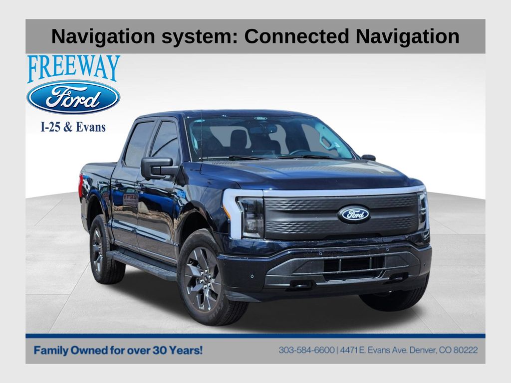 Antimatter Blue Metallic 2025 Ford F-150 Lightning Flash SuperCrew AWD Pickup Truck All-Wheel Drive Automatic