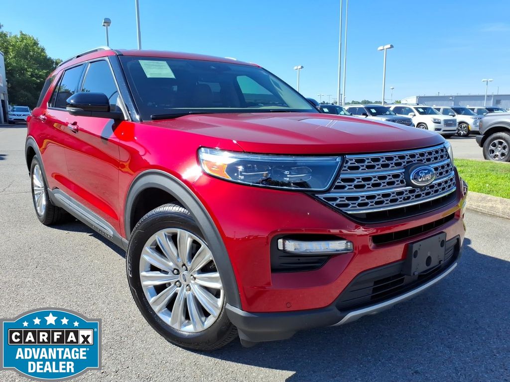Red Metallic 2020 Ford Explorer Limited RWD SUV / Crossover Rear-Wheel Drive Automatic