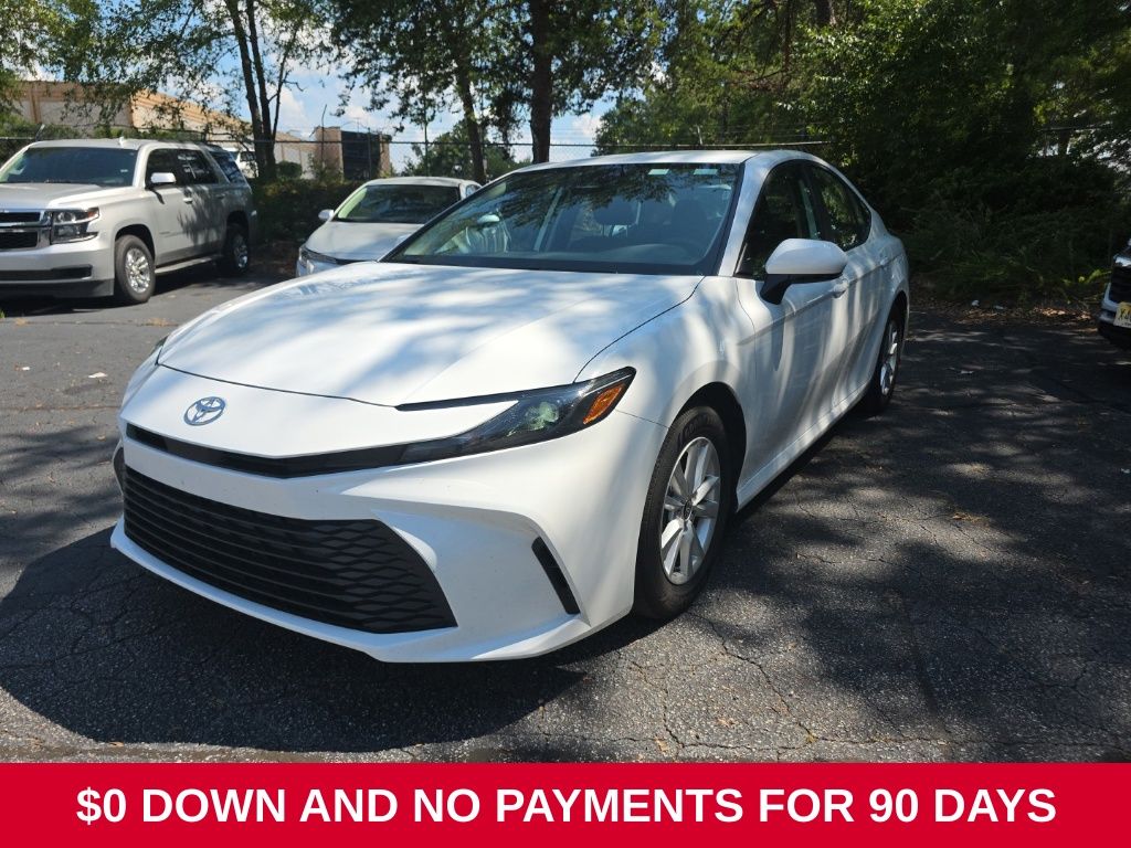 White 2025 Toyota Camry Sedan Front-Wheel Drive Continuously Variable Transmission