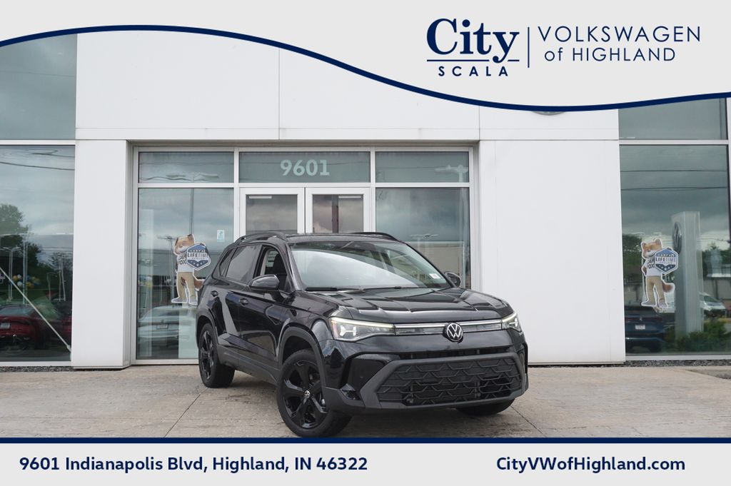 Deep Black 2025 Volkswagen Taos SUV / Crossover All-Wheel Drive 8-Speed Automatic