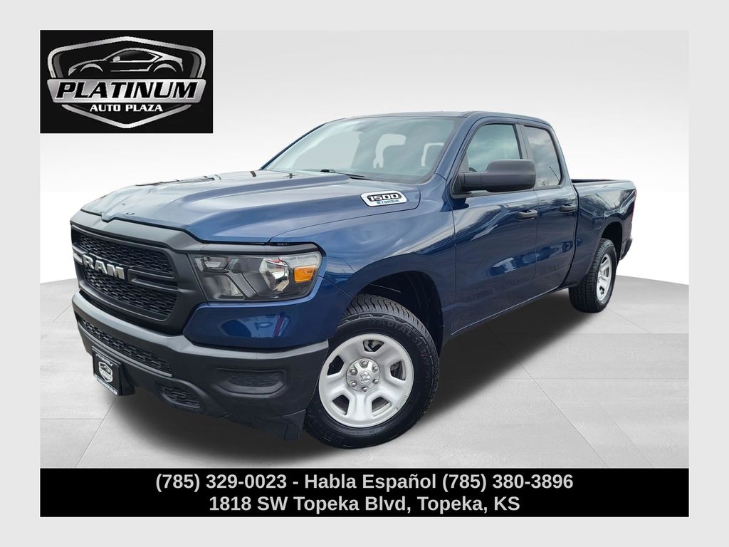 Patriot Blue Pearlcoat 2024 RAM 1500 Tradesman Quad Cab 4WD Pickup Truck Four-Wheel Drive 8-Speed Automatic