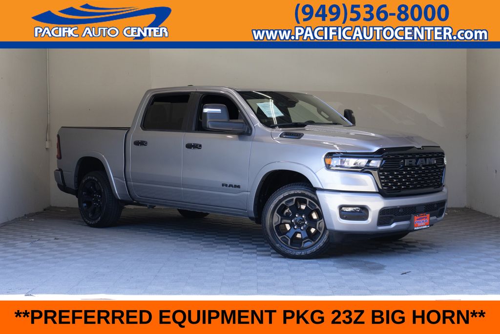 Billet Silver Metallic Clearcoat 2025 RAM 1500 Pickup Truck Four-Wheel Drive 8-Speed Automatic