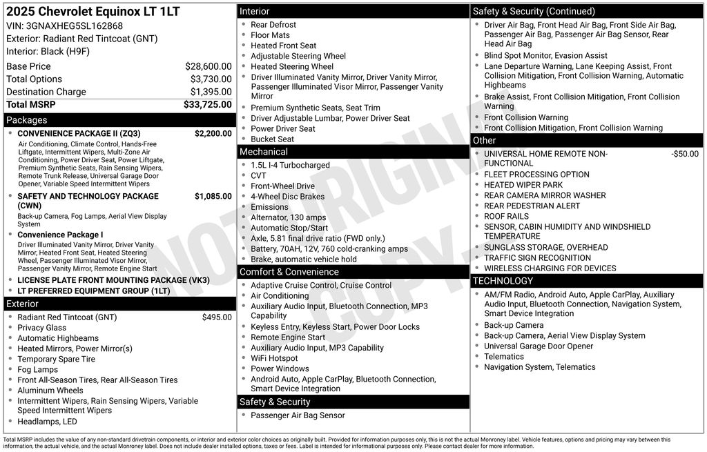 2025 Chevrolet Equinox LT Red at Bob Mills Chevrolet