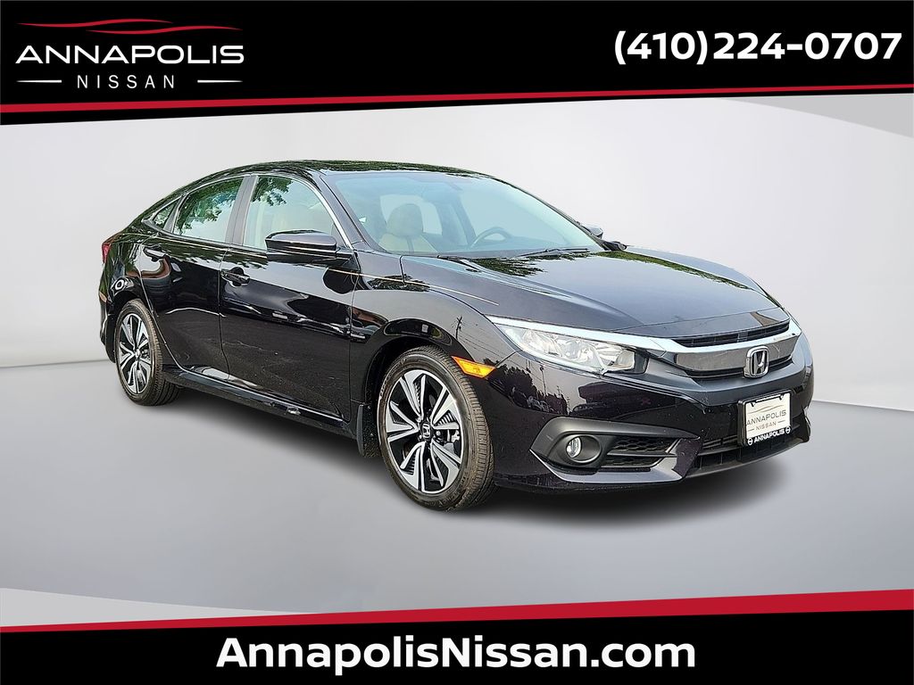 Crystal Black Pearl 2016 Honda Civic Sedan Front-Wheel Drive Continuously Variable Transmission