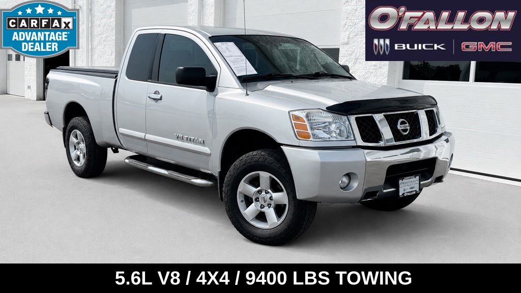 Radiant Silver 2006 Nissan Titan Pickup Truck Four-Wheel Drive 5-Speed Automatic Overdrive