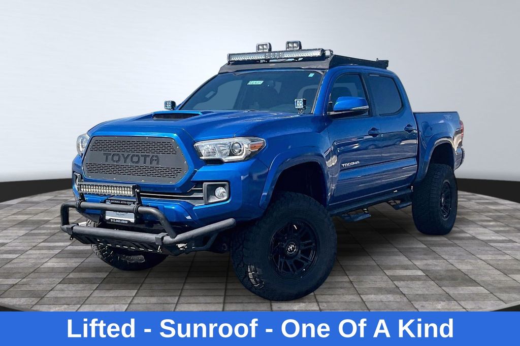 Blazing Blue Pearl 2017 Toyota Tacoma Pickup Truck Four-Wheel Drive 6-Speed Automatic
