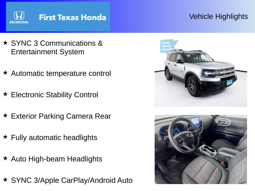 Used Car 2021 Ford Bronco Sport  Big Bend For Sale Under $25,000 In Austin, Texas