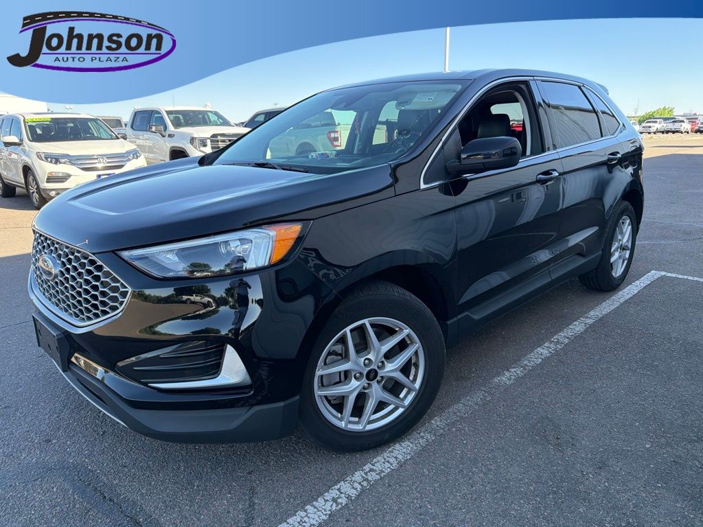 Black Metallic 2023 Ford Edge SEL AWD SUV / Crossover All-Wheel Drive 8-Speed Automatic