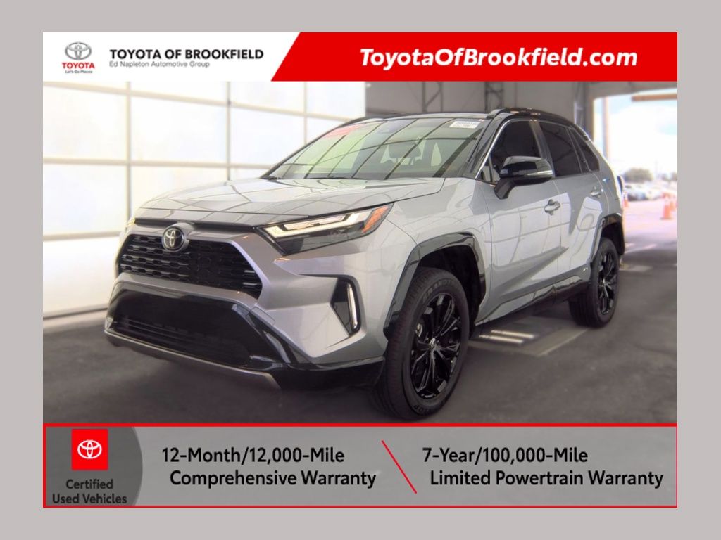 Midnight Black Metallic 2025 Toyota RAV4 Hybrid SUV / Crossover All-Wheel Drive Continuously Variable Transmission