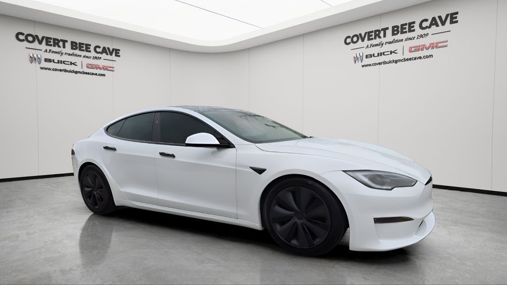 Pearl White Multi-Coat 2023 Tesla Model S Standard Range AWD Sedan All-Wheel Drive 1-Speed Automatic