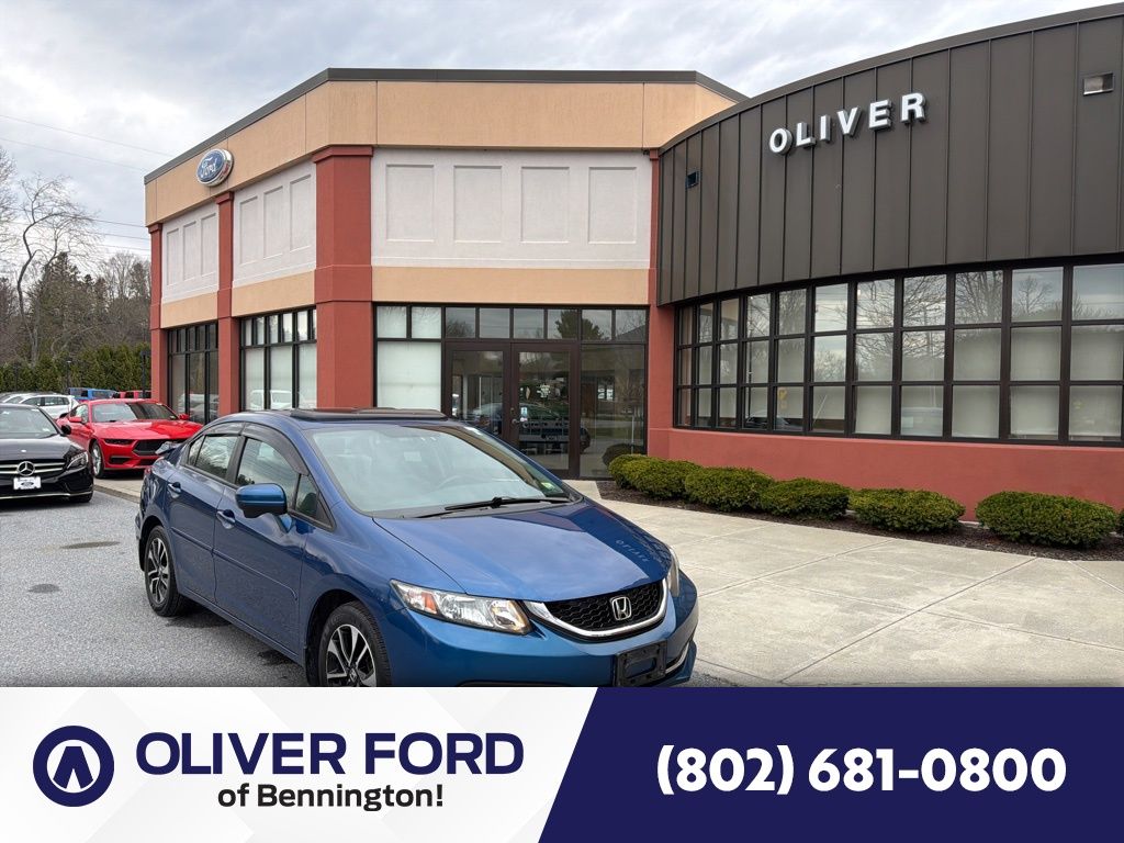 Dyno Blue Pearl 2014 Honda Civic EX Sedan Front-Wheel Drive Continuously Variable Transmission