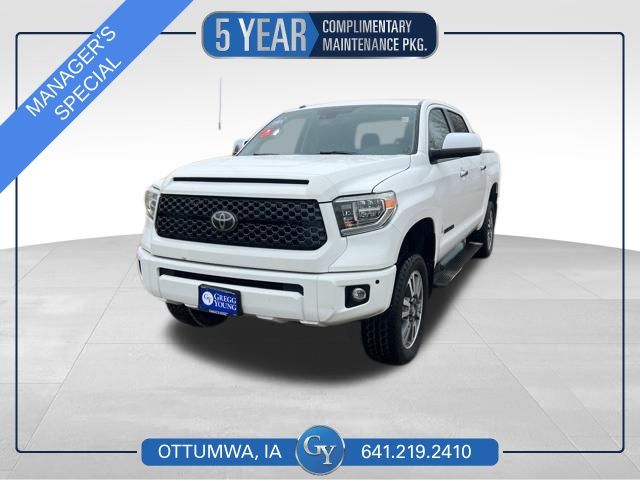 Super White 2019 Toyota Tundra Platinum CrewMax 5.7L 4WD Pickup Truck Four-Wheel Drive 6-Speed Automatic