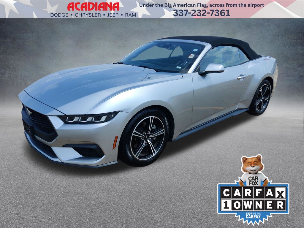 Silver Metallic 2024 Ford Mustang Convertible Rear-Wheel Drive Automatic