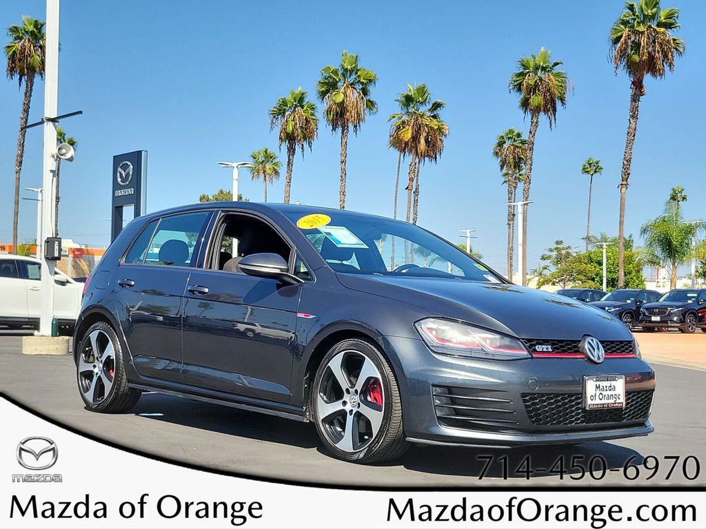 Deep Black Pearl 2015 Volkswagen Golf GTI Hatchback Front-Wheel Drive 6-Speed Dual Clutch