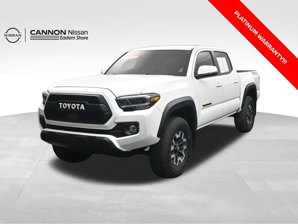 White (Wind Chill Pearl) 2023 Toyota Tacoma TRD Off Road Double Cab 4WD Pickup Truck Four-Wheel Drive 6-Speed Automatic