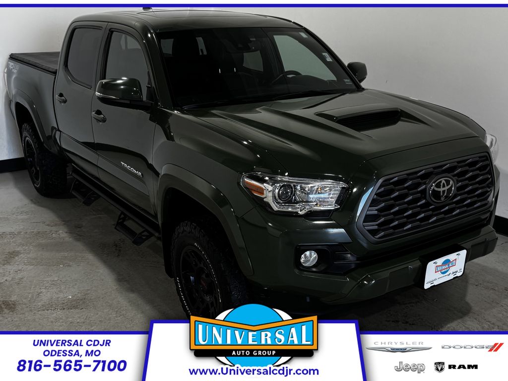 Army Green 2021 Toyota Tacoma TRD Sport Double Cab LB 4WD Pickup Truck Four-Wheel Drive 6-Speed Automatic