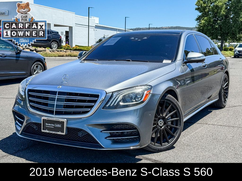Gray 2019 Mercedes-Benz S-Class Sedan Rear-Wheel Drive 9-Speed Automatic