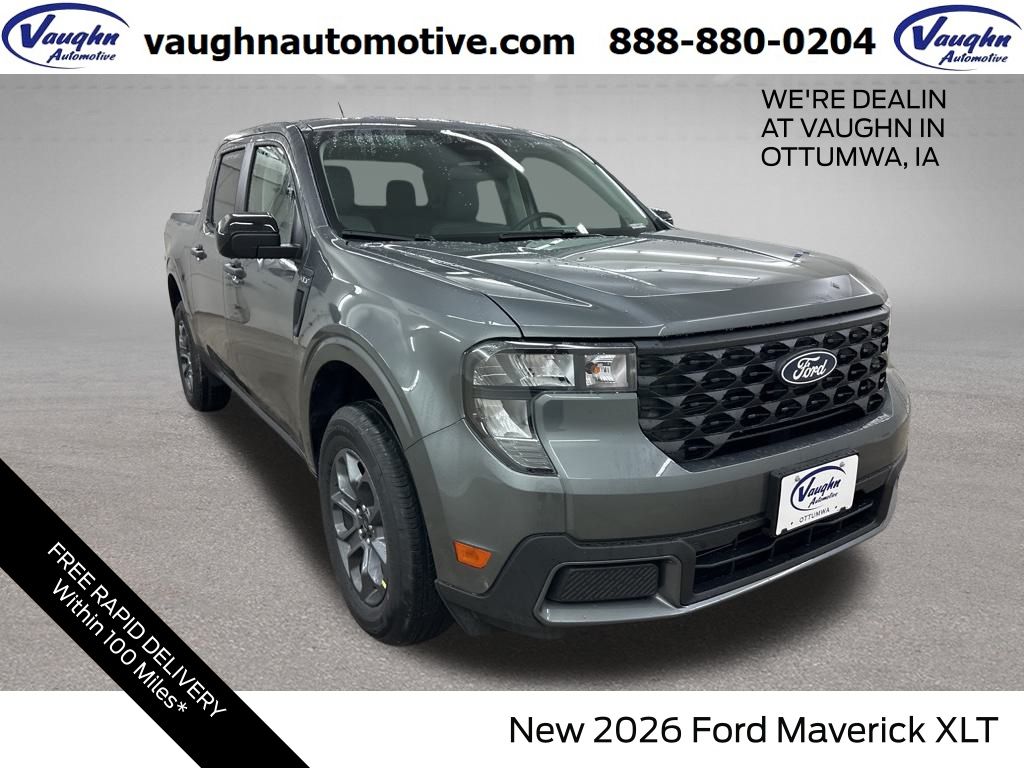 Gray Metallic 2026 Ford Maverick XLT SuperCrew AWD Pickup Truck All-Wheel Drive 8-Speed Automatic