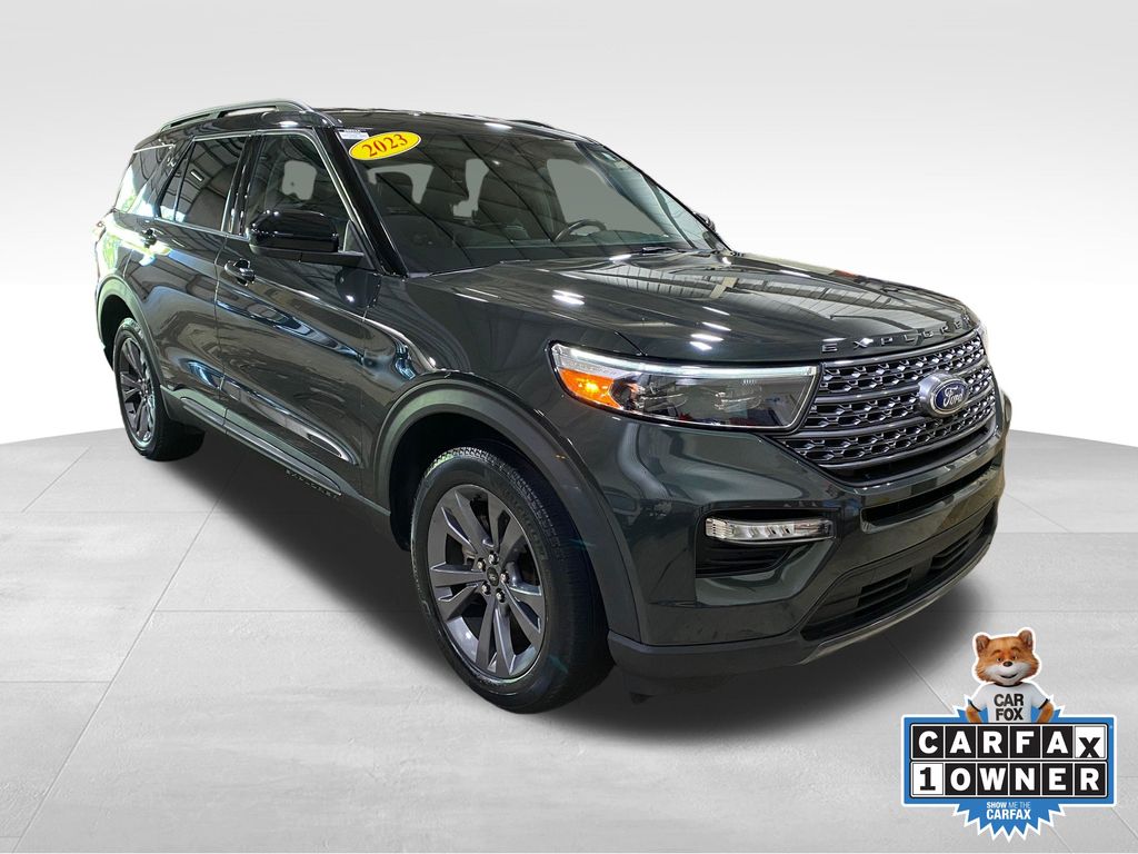 Green Metallic 2023 Ford Explorer SUV / Crossover All-Wheel Drive Automatic