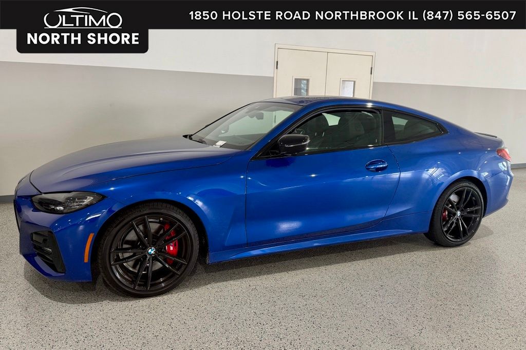 Portimao Blue Metallic 2024 BMW 4 Series Coupe All-Wheel Drive 8-Speed Automatic