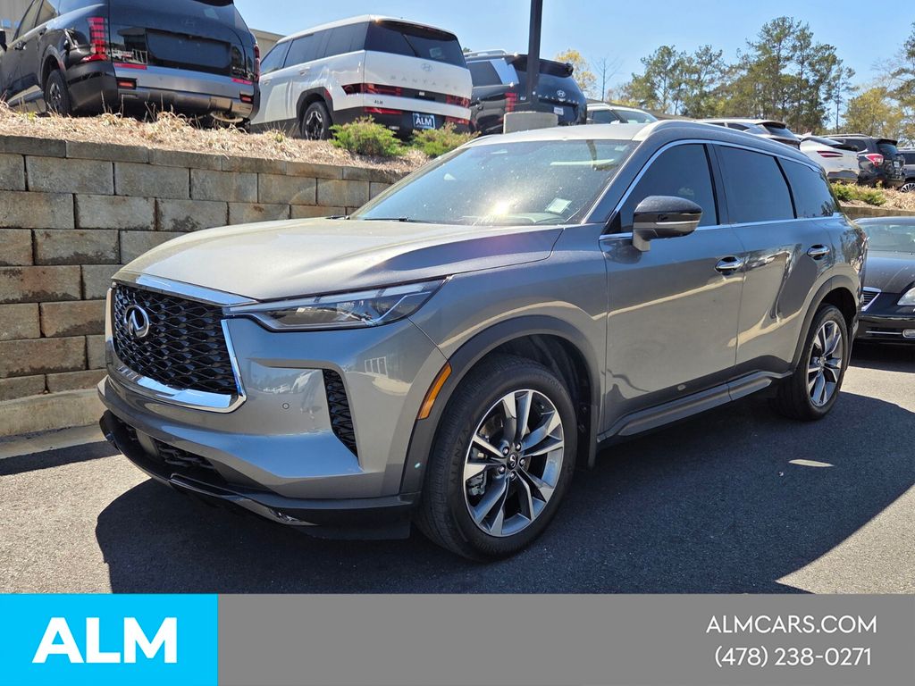 Gray (Graphite Shadow) 2023 INFINITI QX60 Luxe FWD SUV / Crossover Front-Wheel Drive 9-Speed Automatic