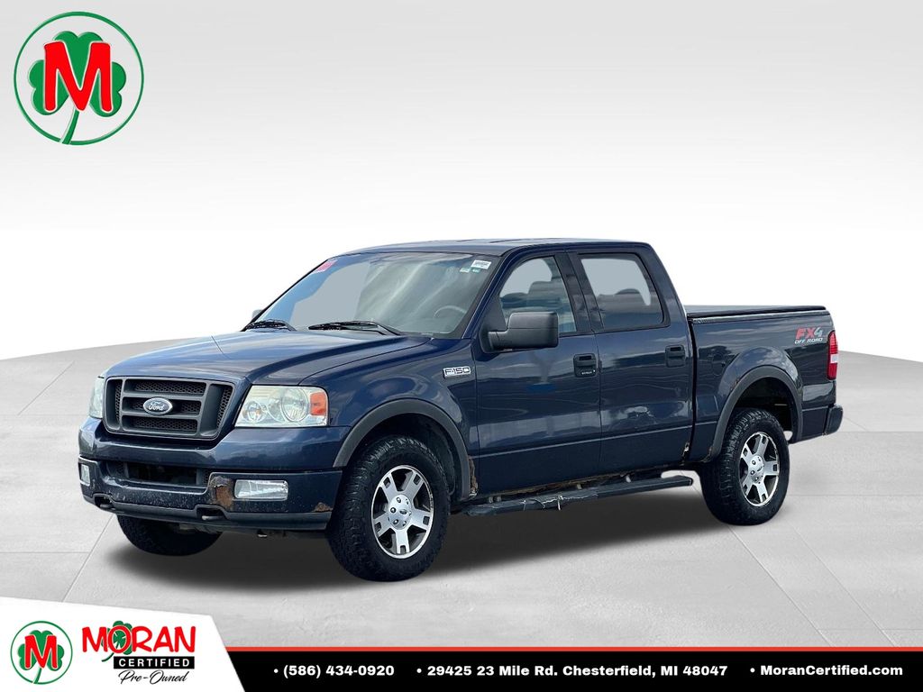 Blue 2004 Ford F-150 Pickup Truck 4-Speed Automatic Overdrive