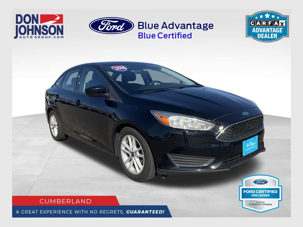 Shadow Black 2018 Ford Focus Sedan Front-Wheel Drive 6-Speed Automatic