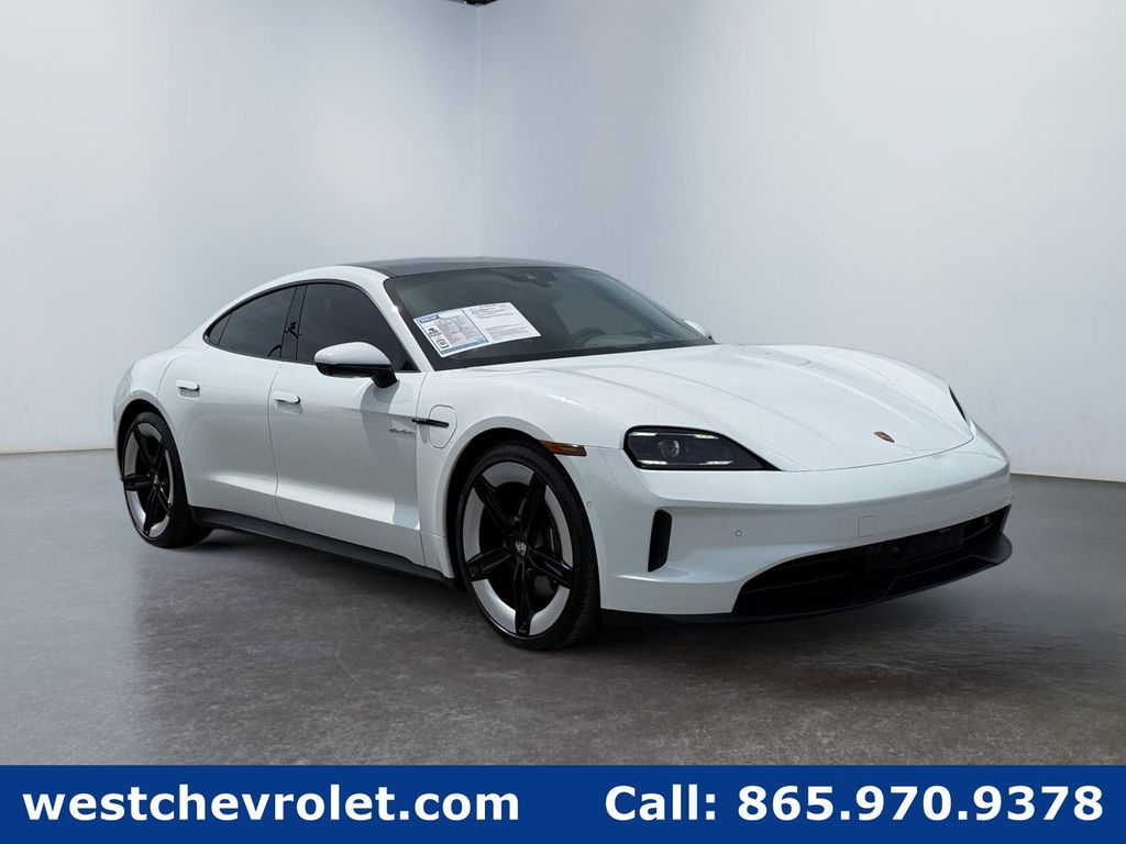 White 2025 Porsche Taycan Sedan RWD Sedan Rear-Wheel Drive 2-Speed Automatic