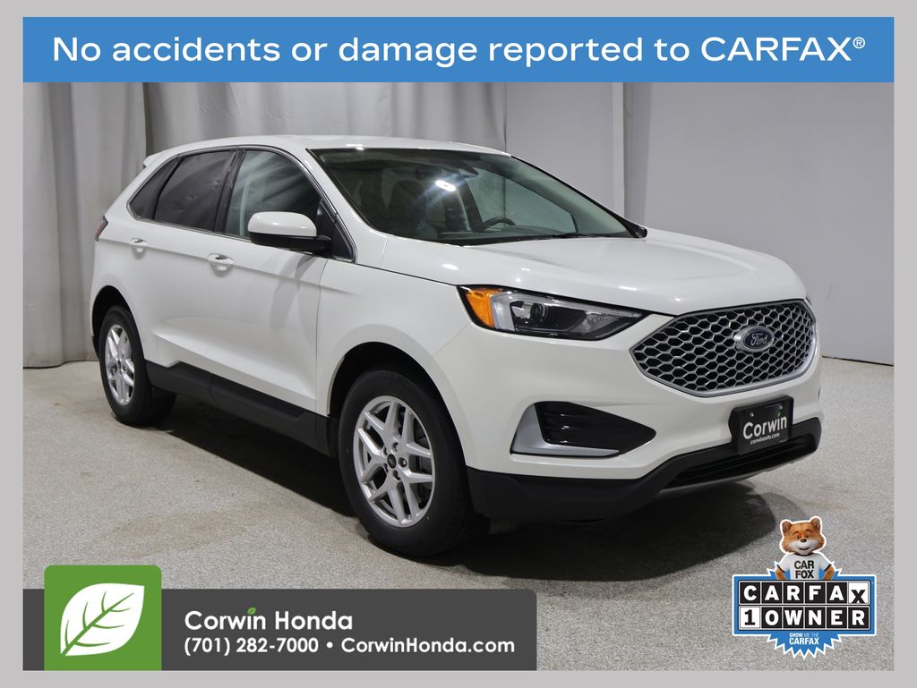 Star White Metallic Tri-Coat 2024 Ford Edge SUV / Crossover All-Wheel Drive 8-Speed Automatic