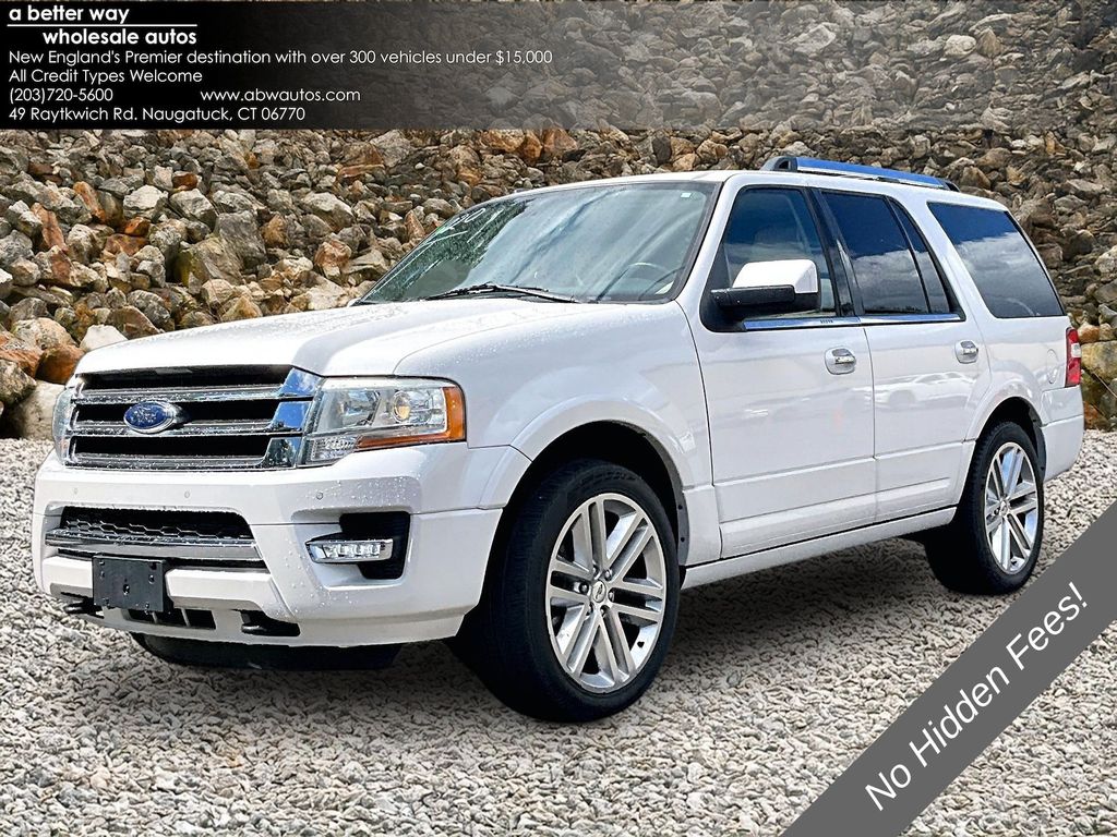 White Platinum Clearcoat Metallic 2015 Ford Expedition SUV / Crossover Four-Wheel Drive 6-Speed Automatic